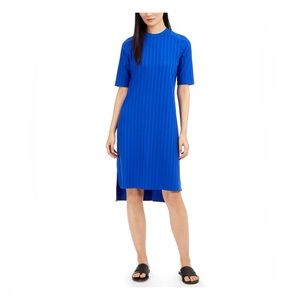 Eileen‎ Fisher Ribbed Mock Neck Knit High Low Dress Sz Medium Petite